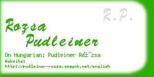 rozsa pudleiner business card